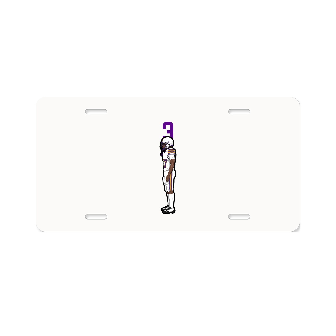 License Plate — Number Top in Classic