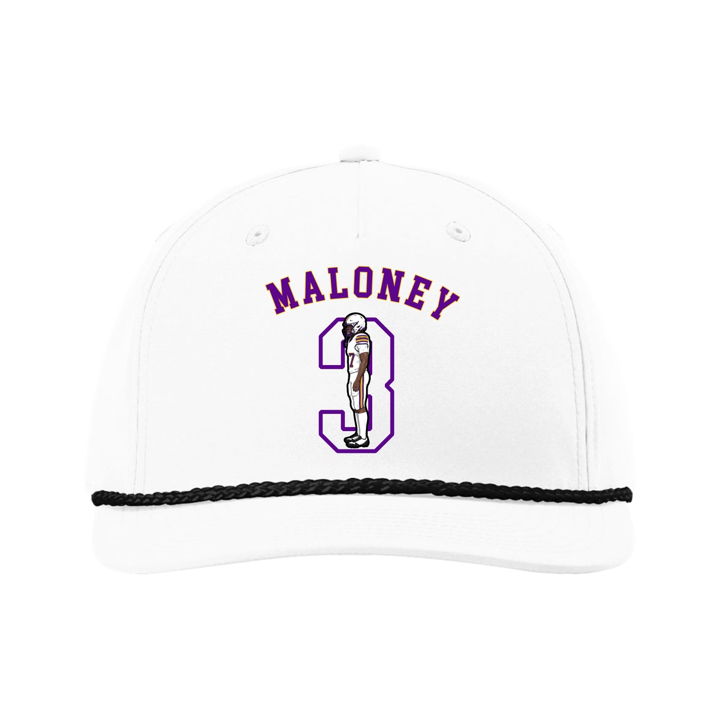 Five-Panel Classic Rope Cap — Shirsey Arch in White