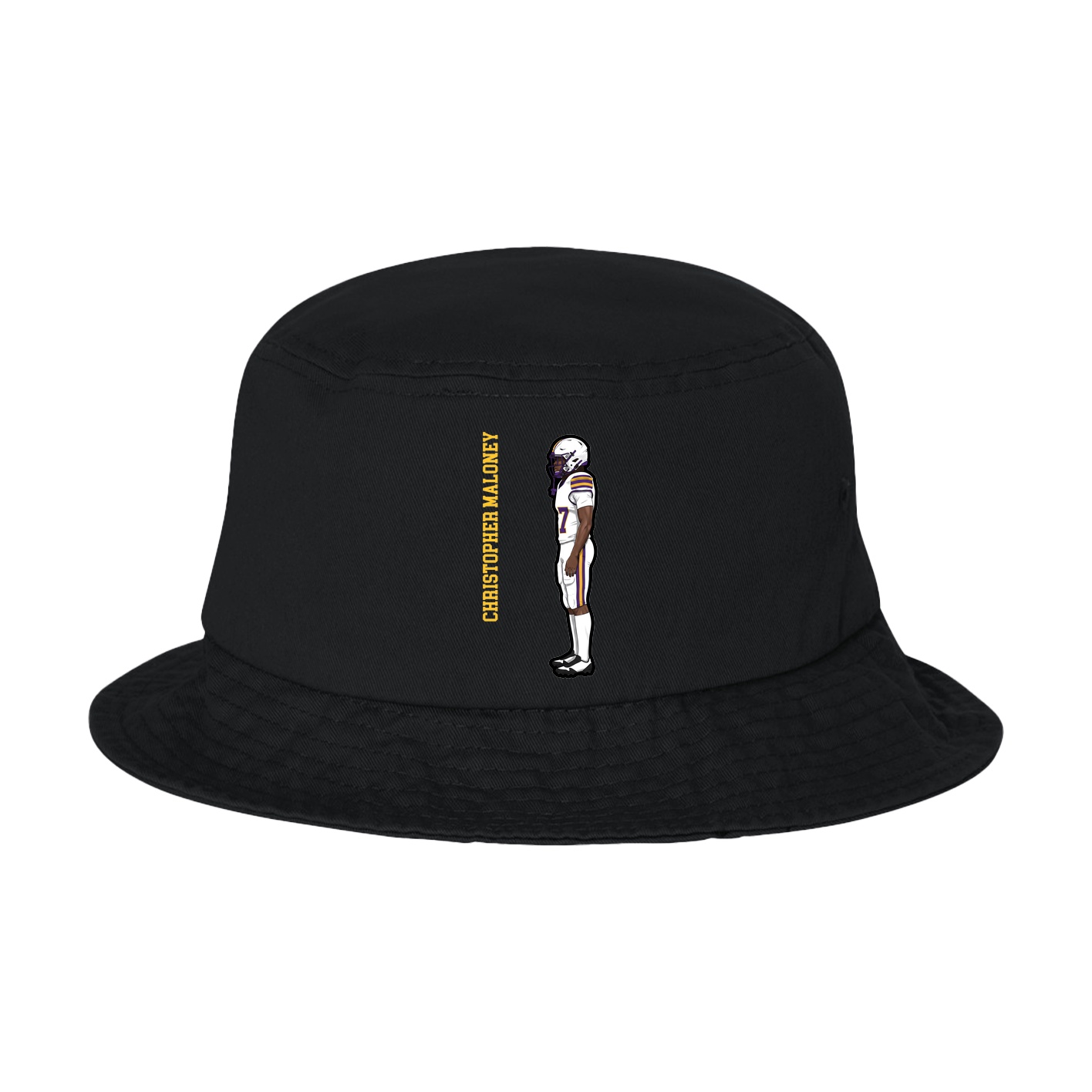 Bucket Cap — Name Vertical in Black