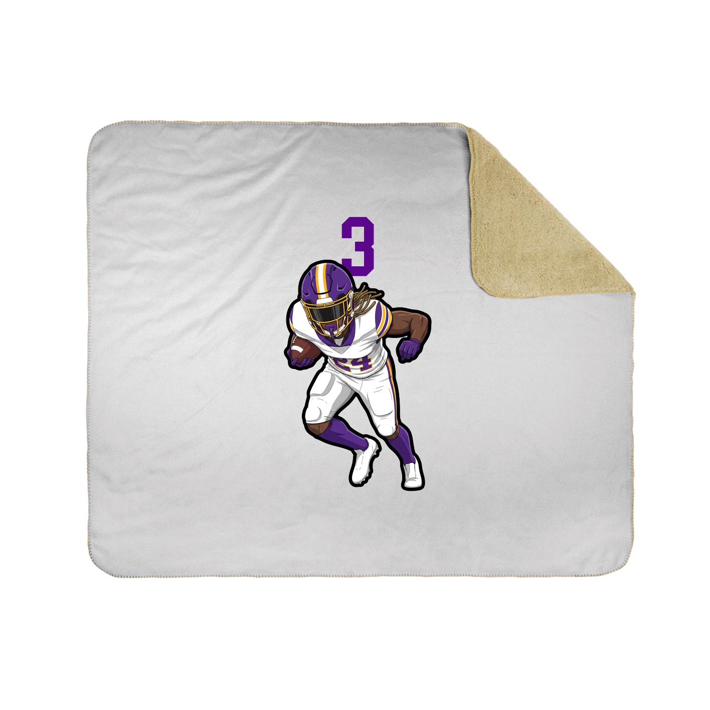 Throw Blanket — Number Top in White