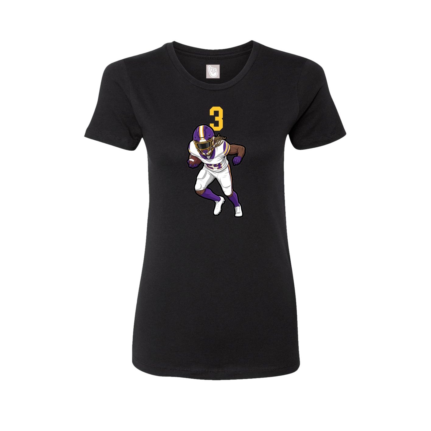 Womens Tee — Number Top in Black