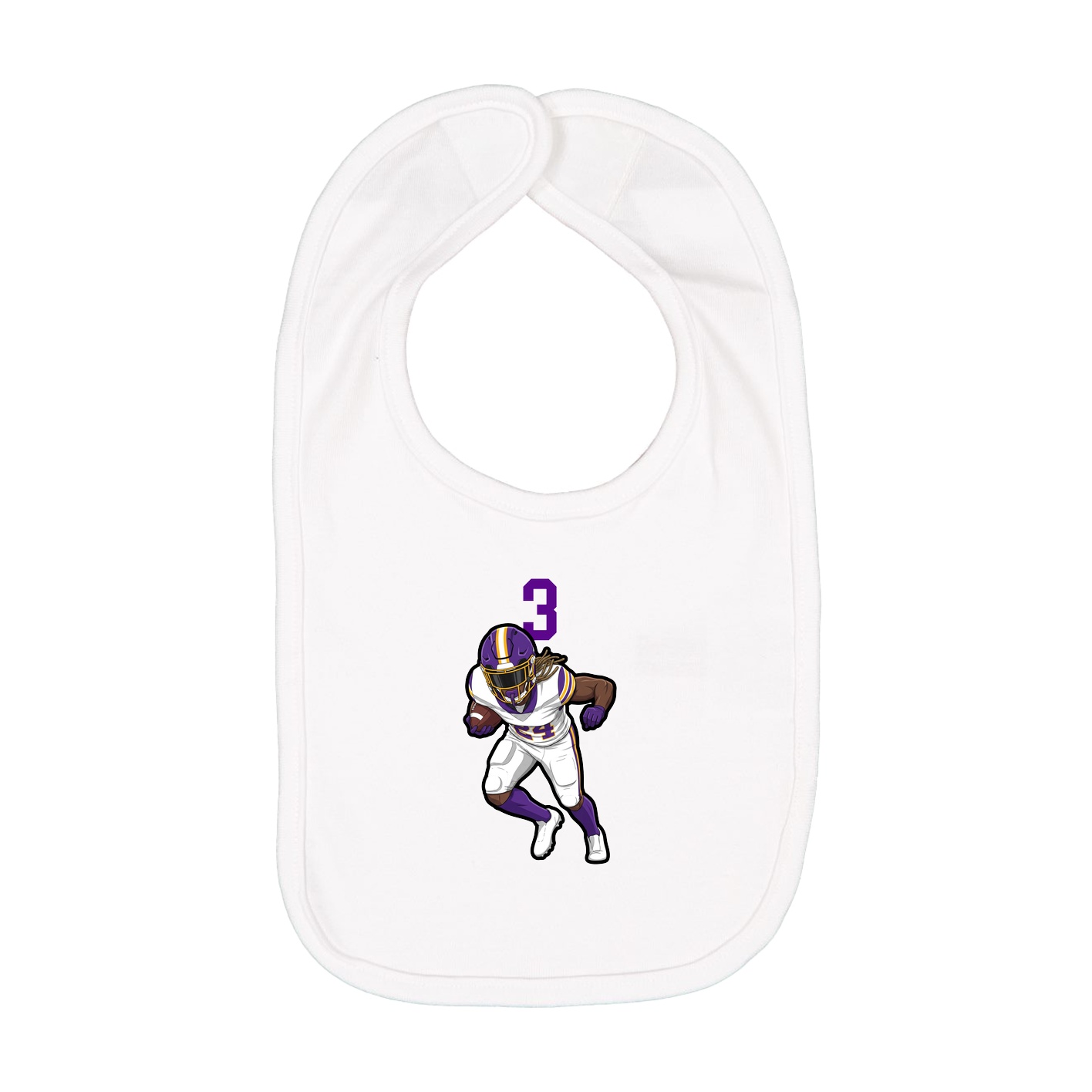 Infant Bib — Number Top in White