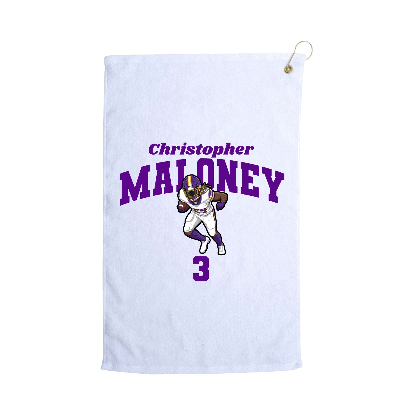 Golf Towel — Signature Arch in White