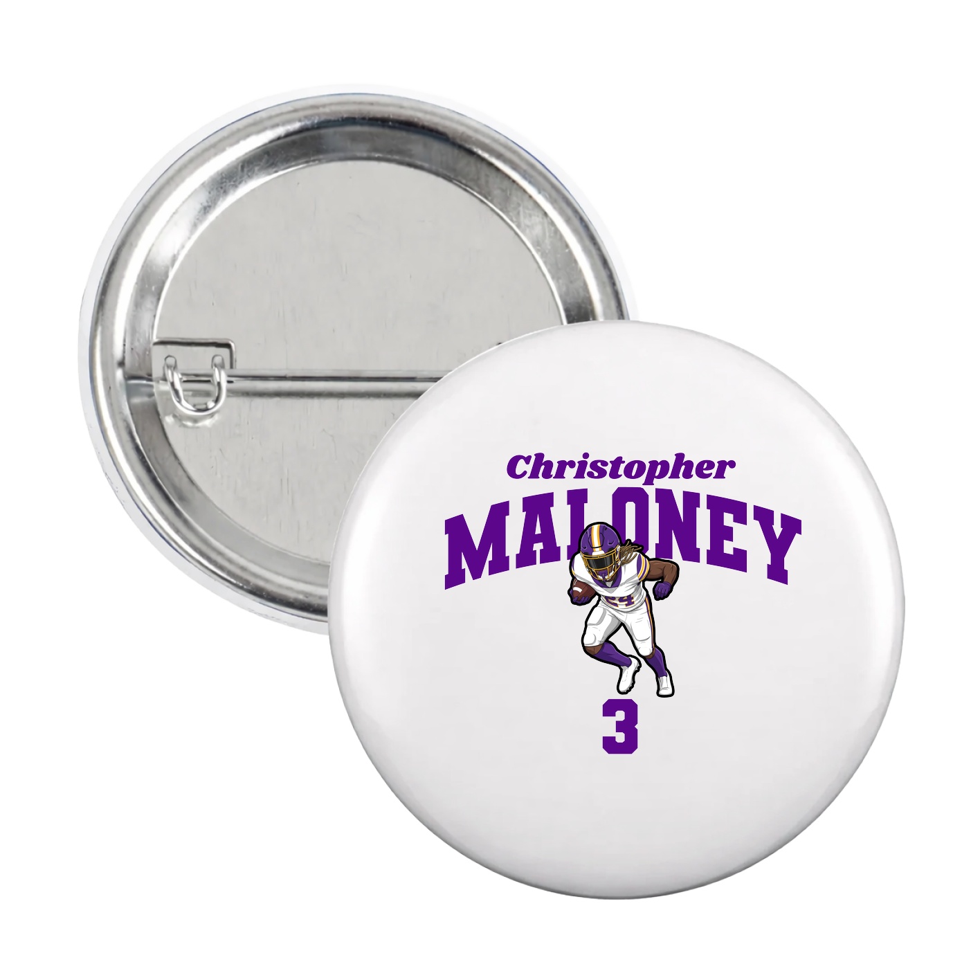 Game Day Button — Signature Arch in White