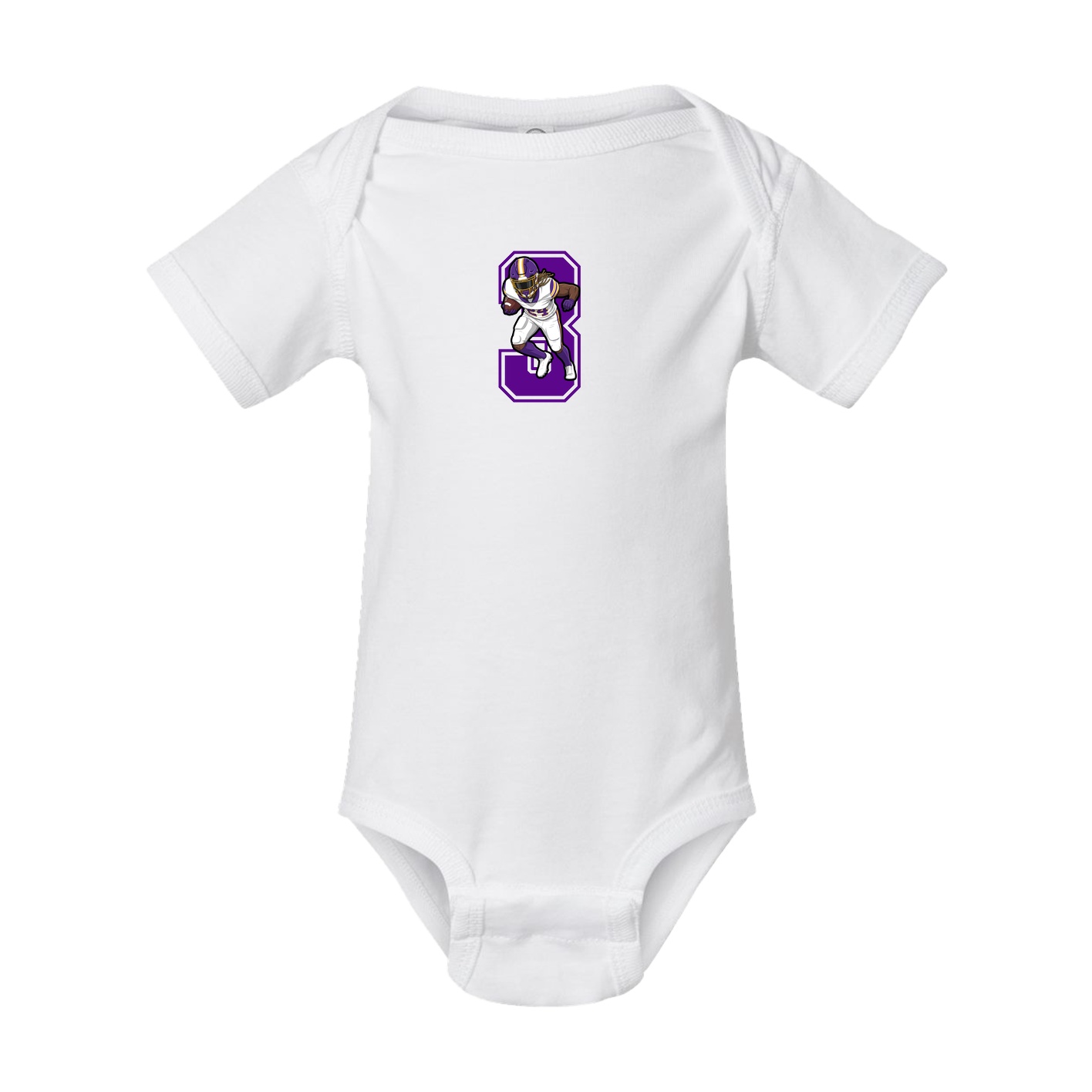Baby Onesie — Number in White