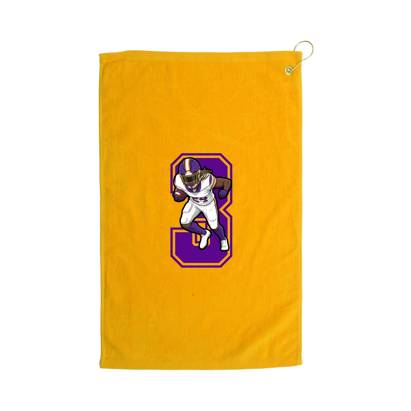 Golf Towel — Number in Gold