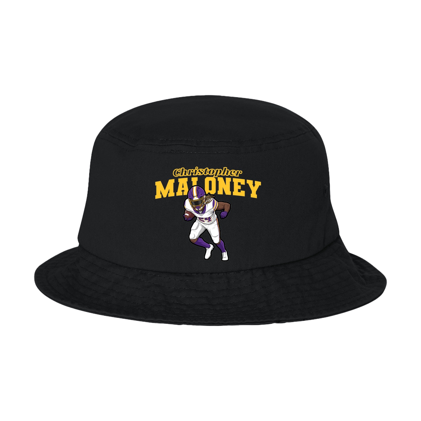 Bucket Cap — Name Arch in Black