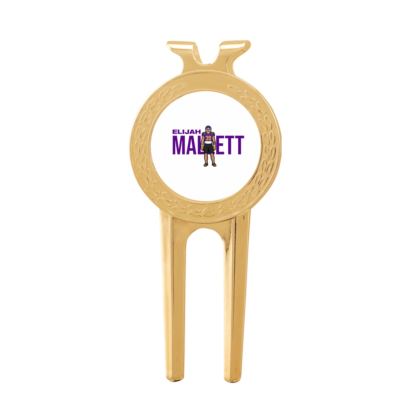 Divot Tool with Ball Marker — Player Name in Classic