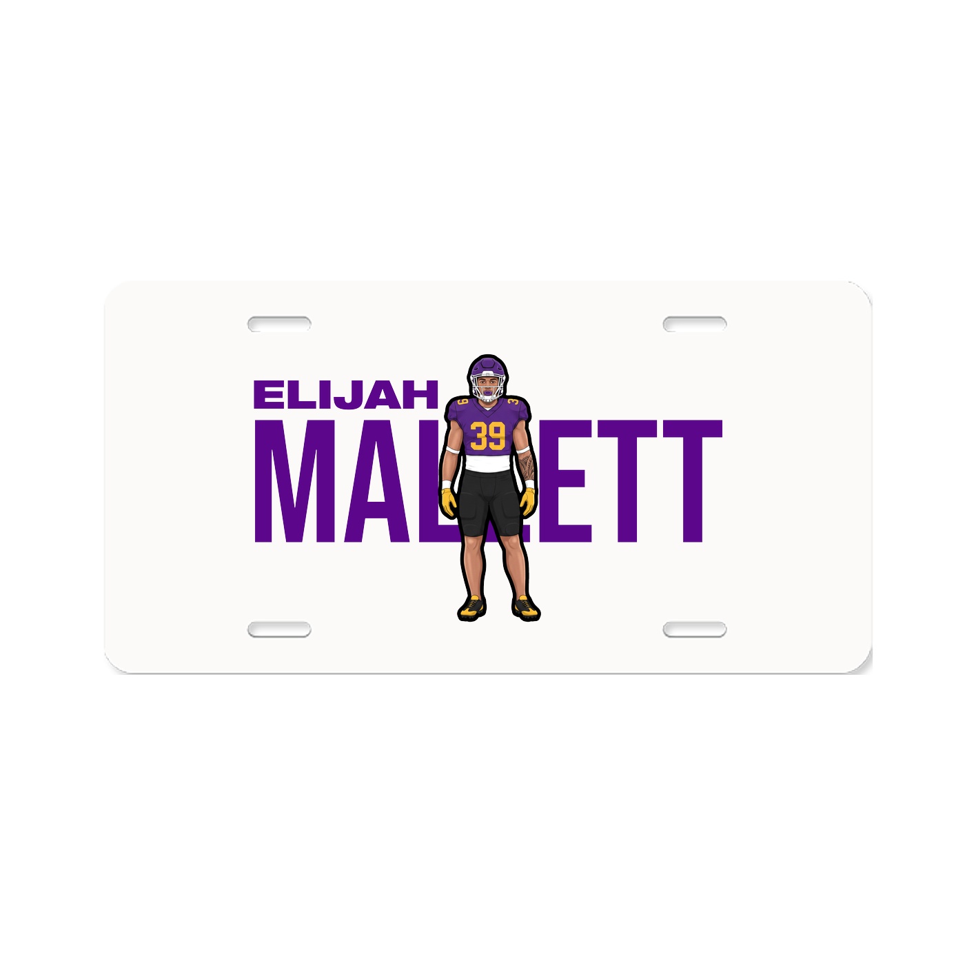 License Plate — Player Name in Classic