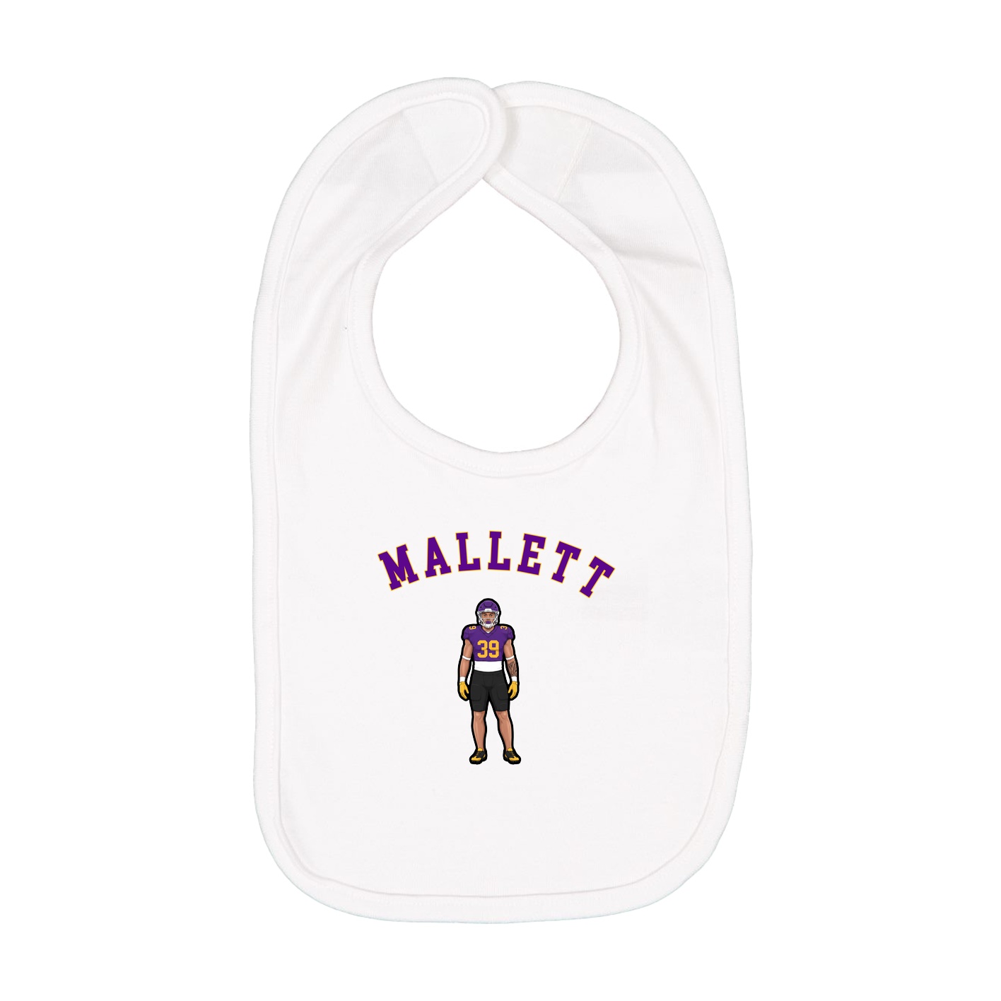Infant Bib — Shirsey Arch in White