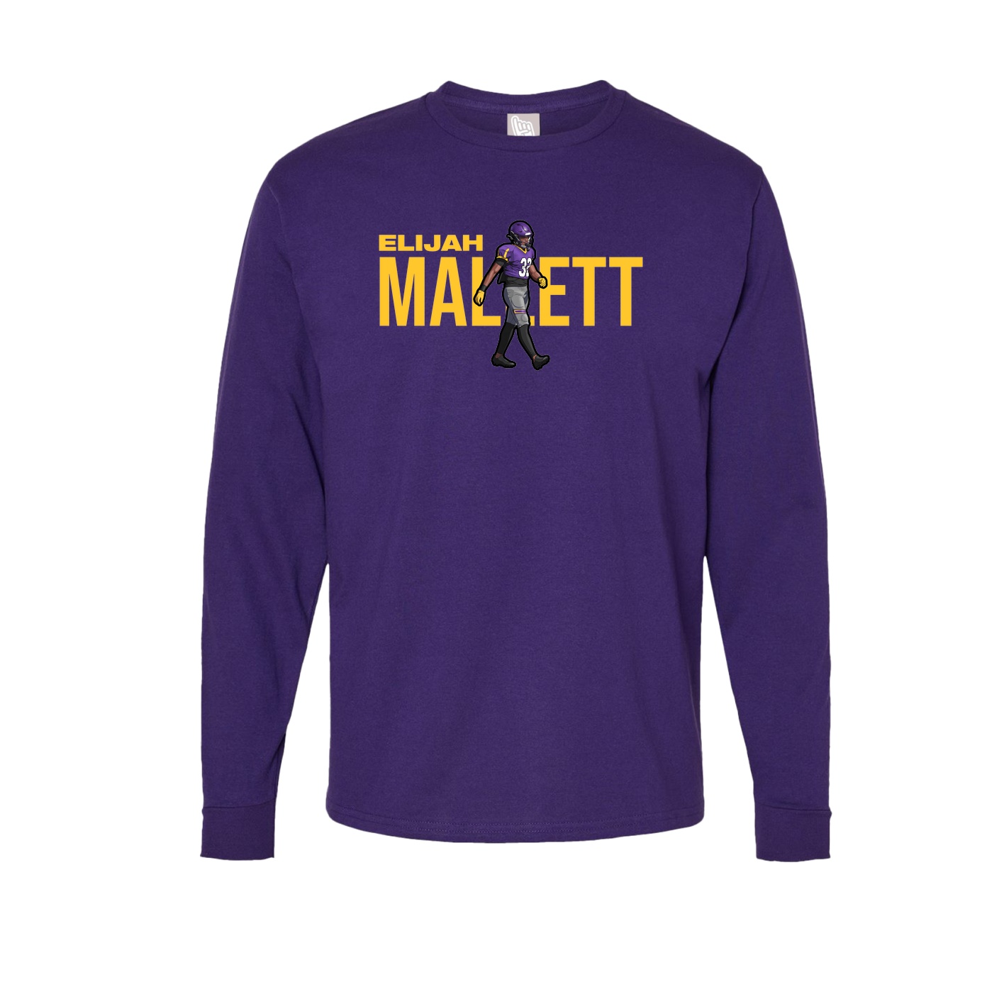 Long Sleeve Tee — Player Name in Purple