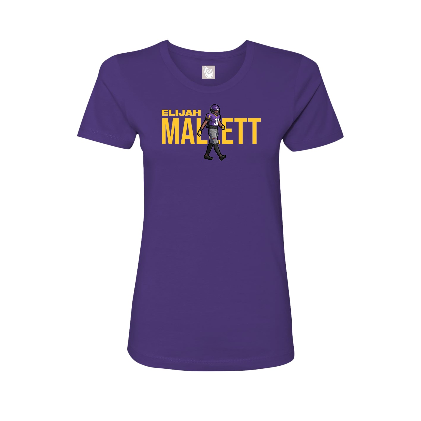Fitted Women's Tee — Player Name in Purple