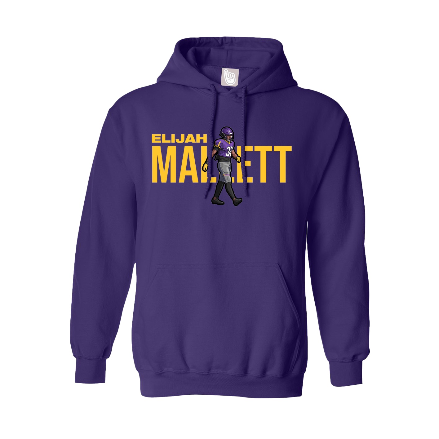 Hoodie — Player Name in Purple