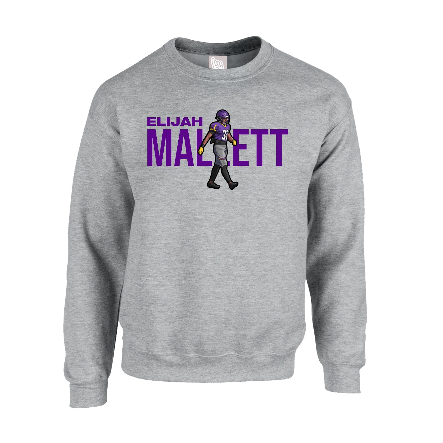 Fleece Crew — Player Name in Grey