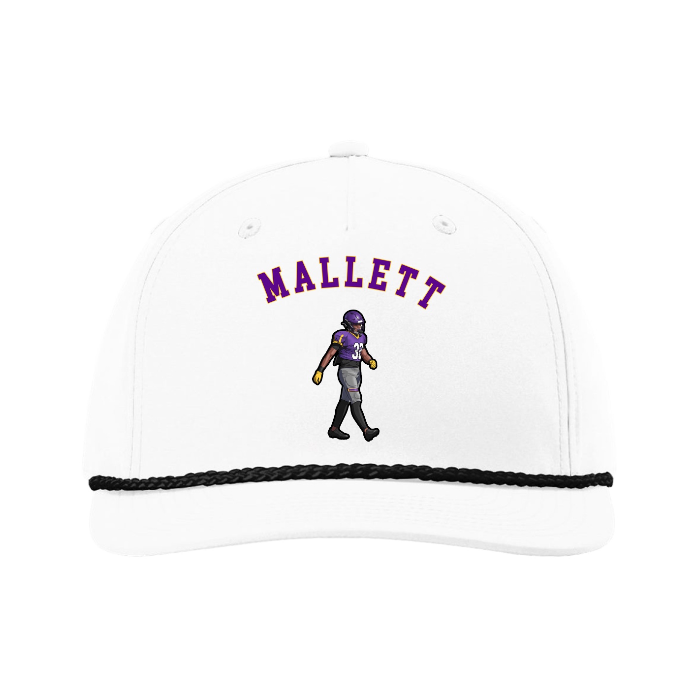 Five-Panel Classic Rope Cap — Shirsey Arch in White
