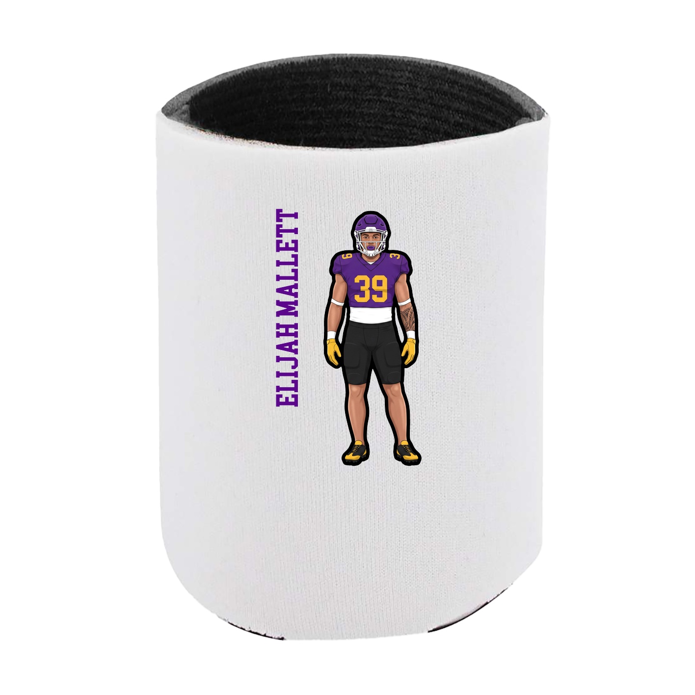 Can Holder — Name Vertical in White