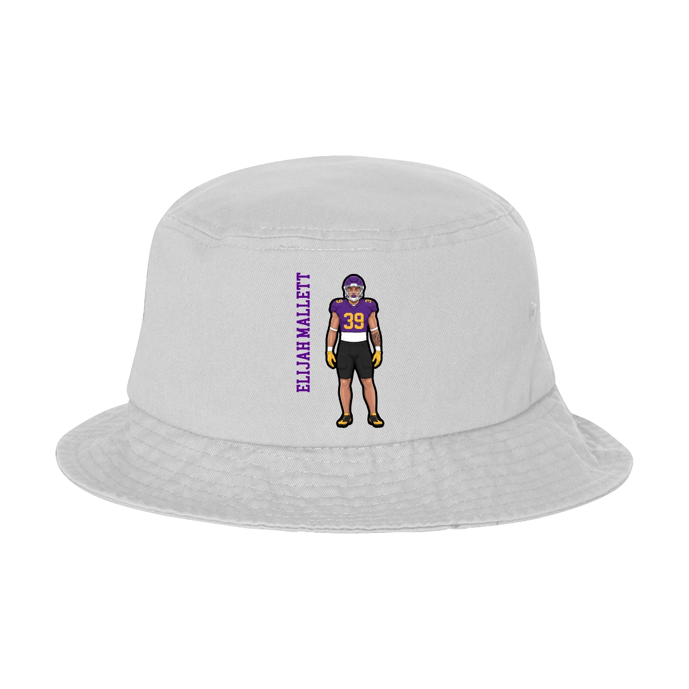 Bucket Cap — Name Vertical in White