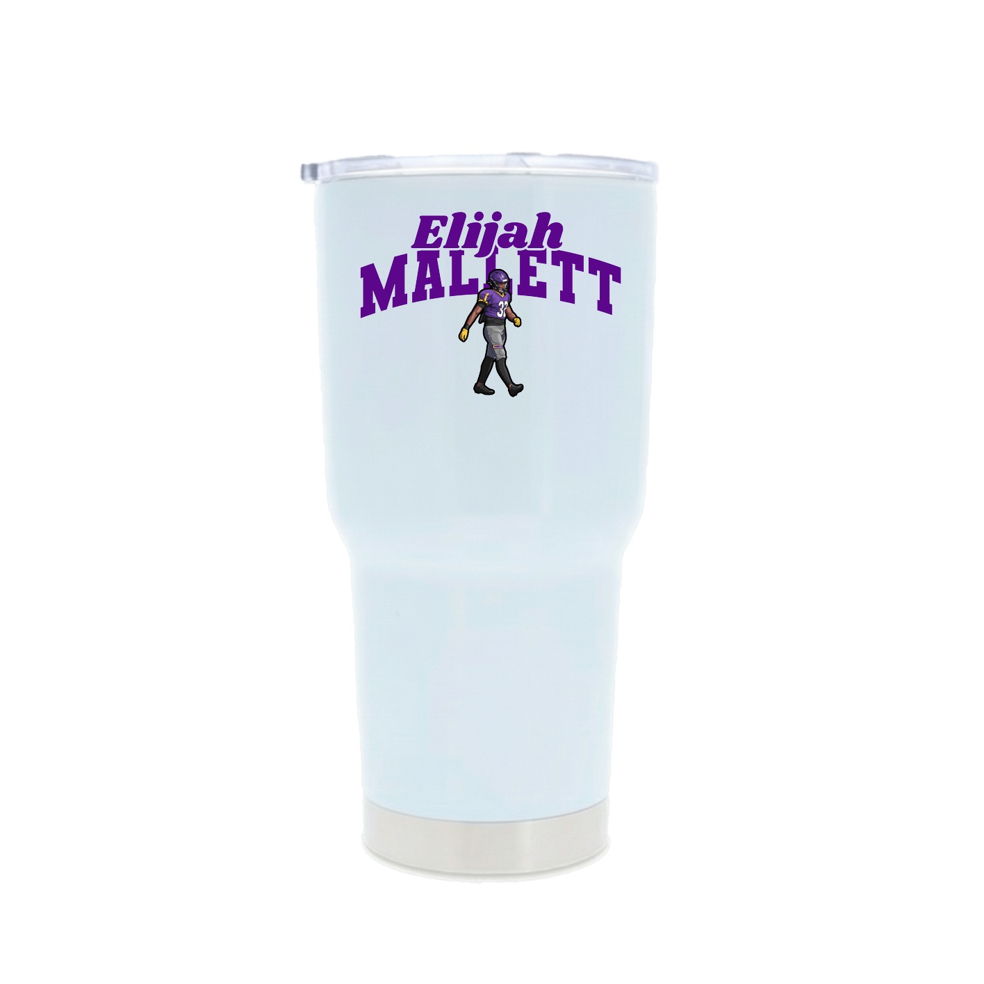 30oz Stainless Steel Tumbler — Signature Arch in White