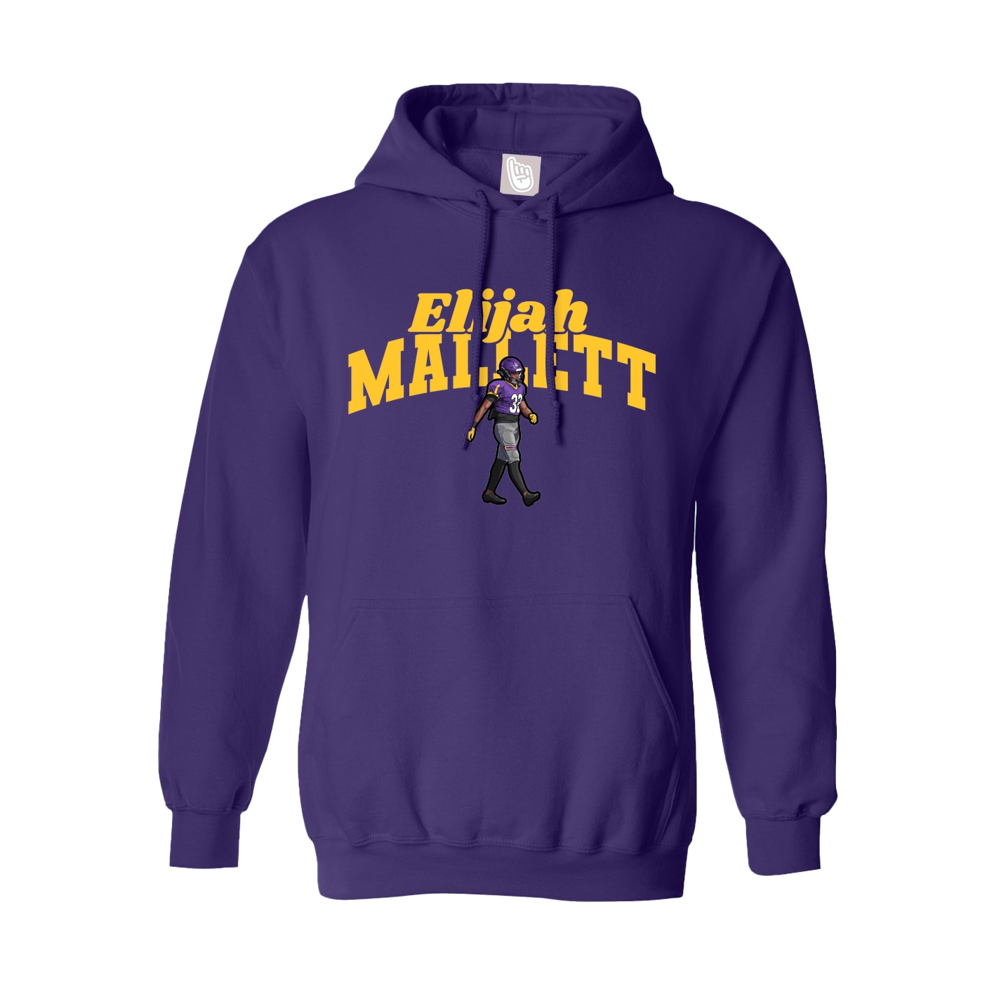 Youth Hoodie — Signature Arch in Purple