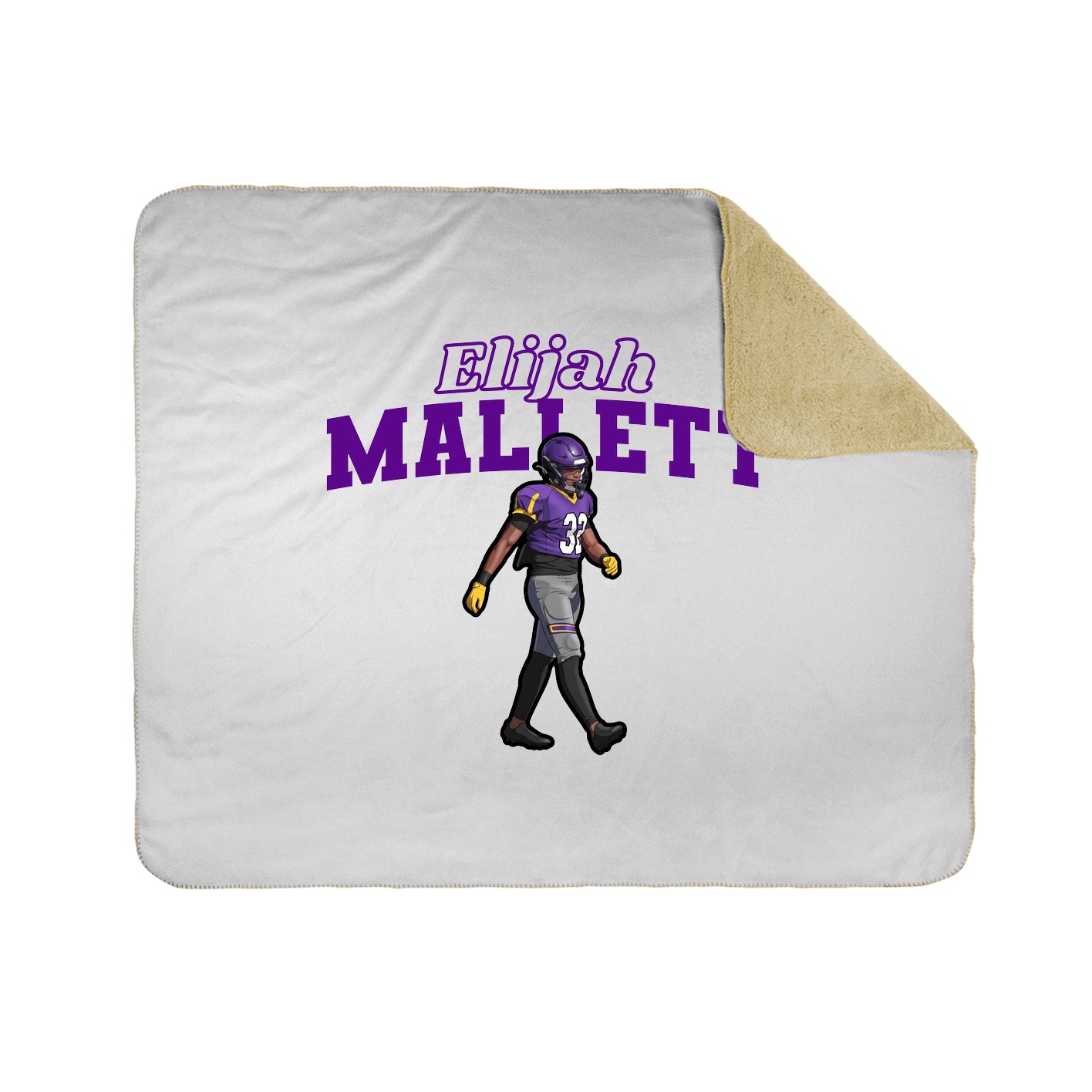 Throw Blanket — Name Arch in White