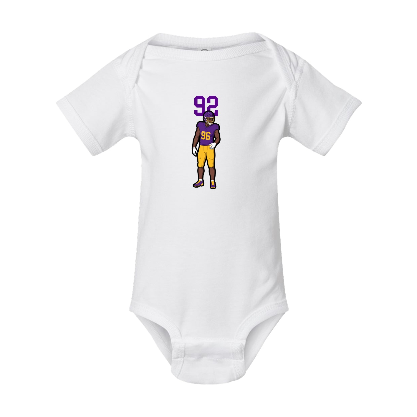 Baby Onesie — Number Top in White