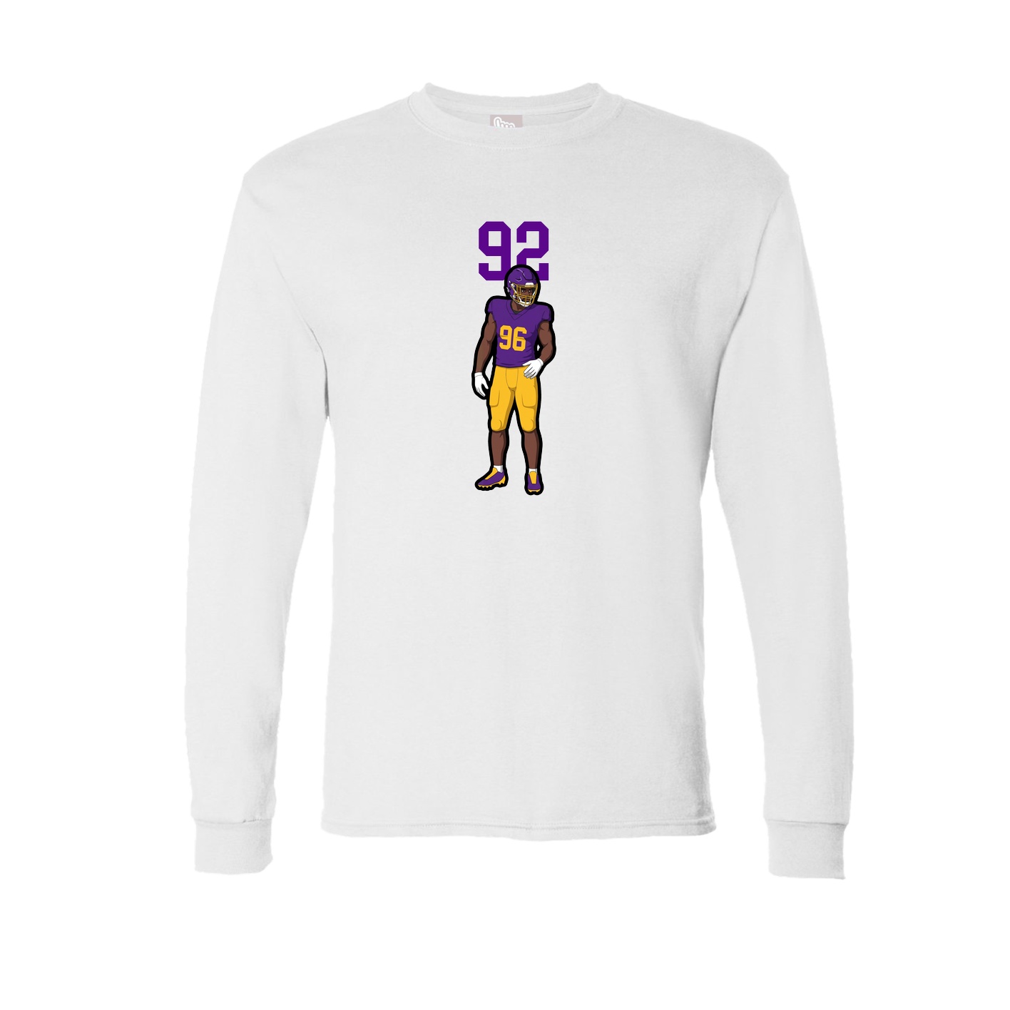 Long Sleeve Tee — Number Top in White