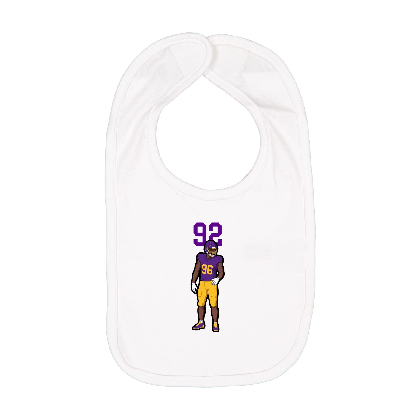 Infant Bib — Number Top in White
