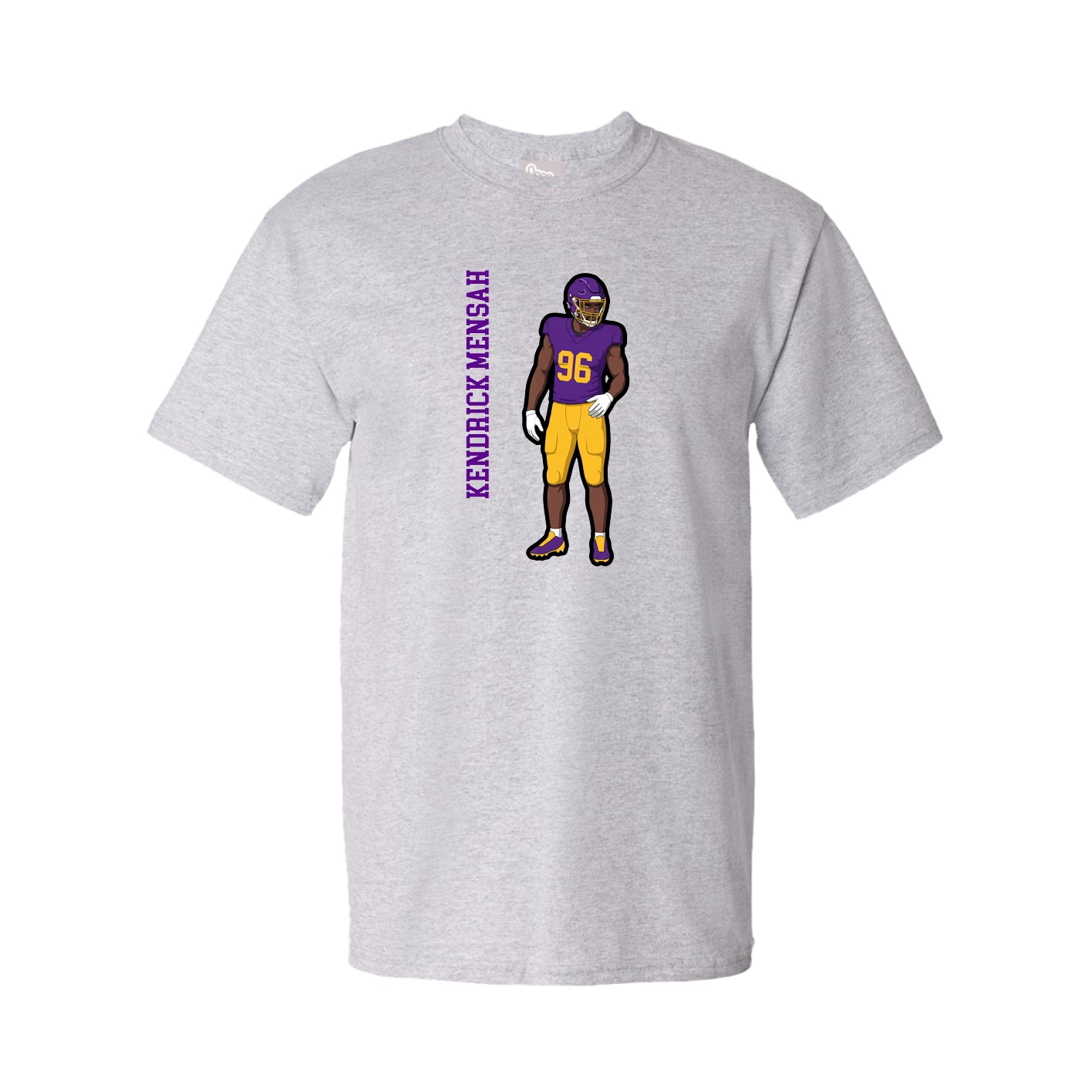 Tee — Name Vertical in Grey