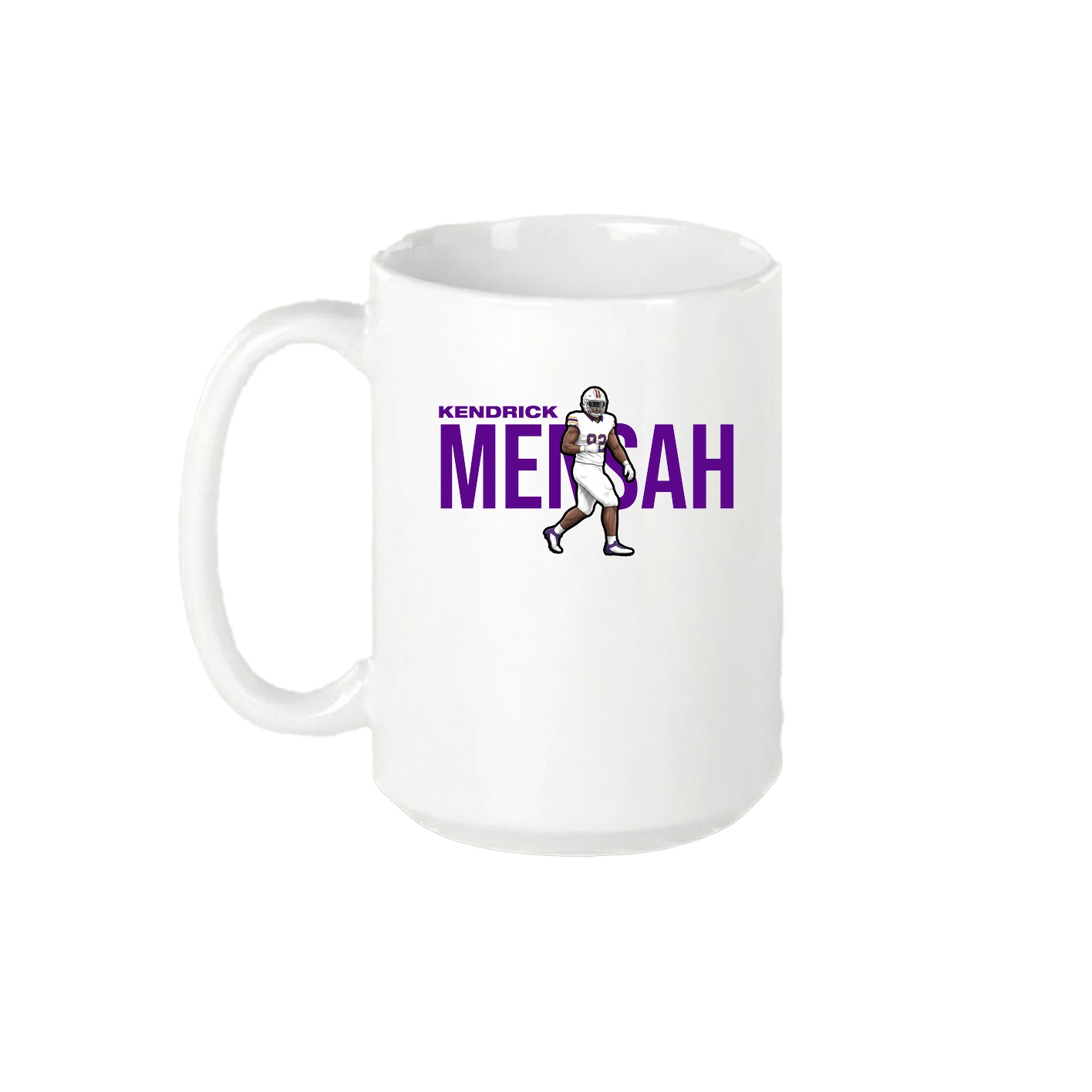 15oz Coffee Mug — Player Name in White