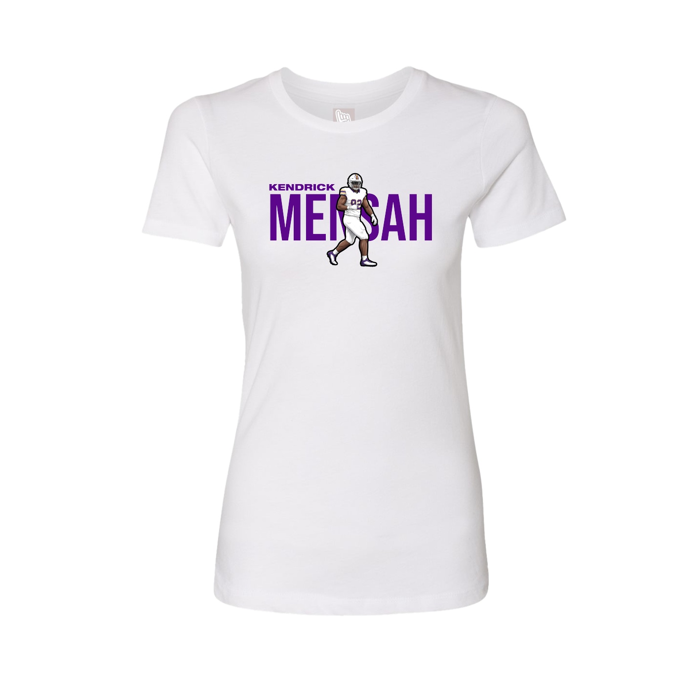 Fitted Women's Tee — Player Name in White