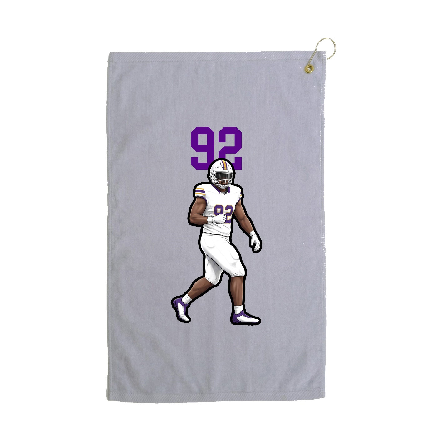 Golf Towel — Number Top in Grey