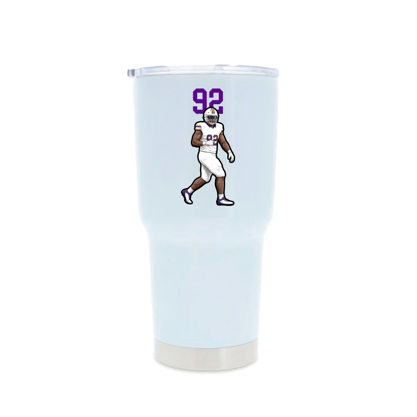 30oz Stainless Steel Tumbler — Number Top in White