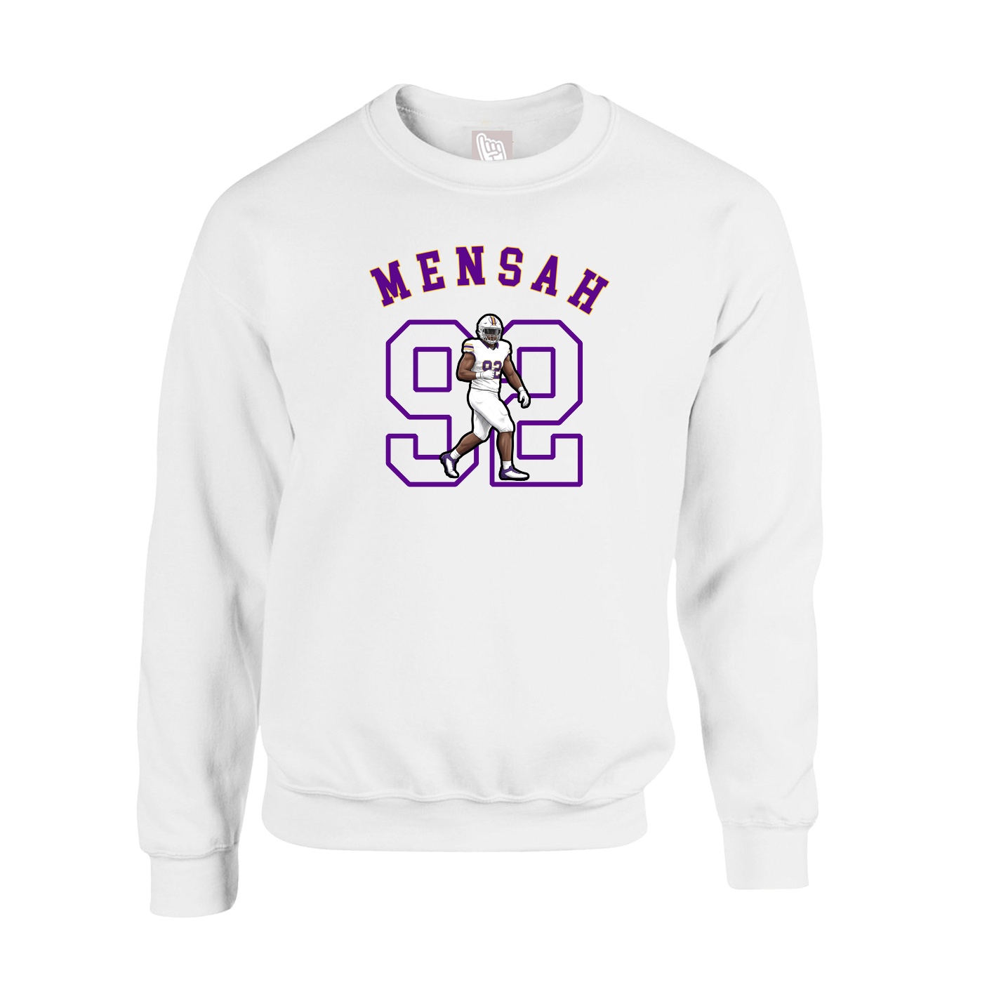 Fleece Crew — Shirsey Arch in White