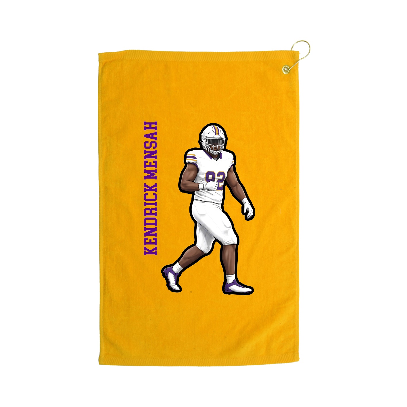 Golf Towel — Name Vertical in Gold