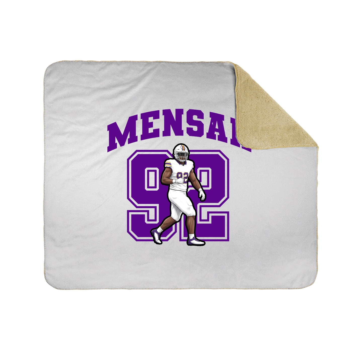 Throw Blanket — Number in White