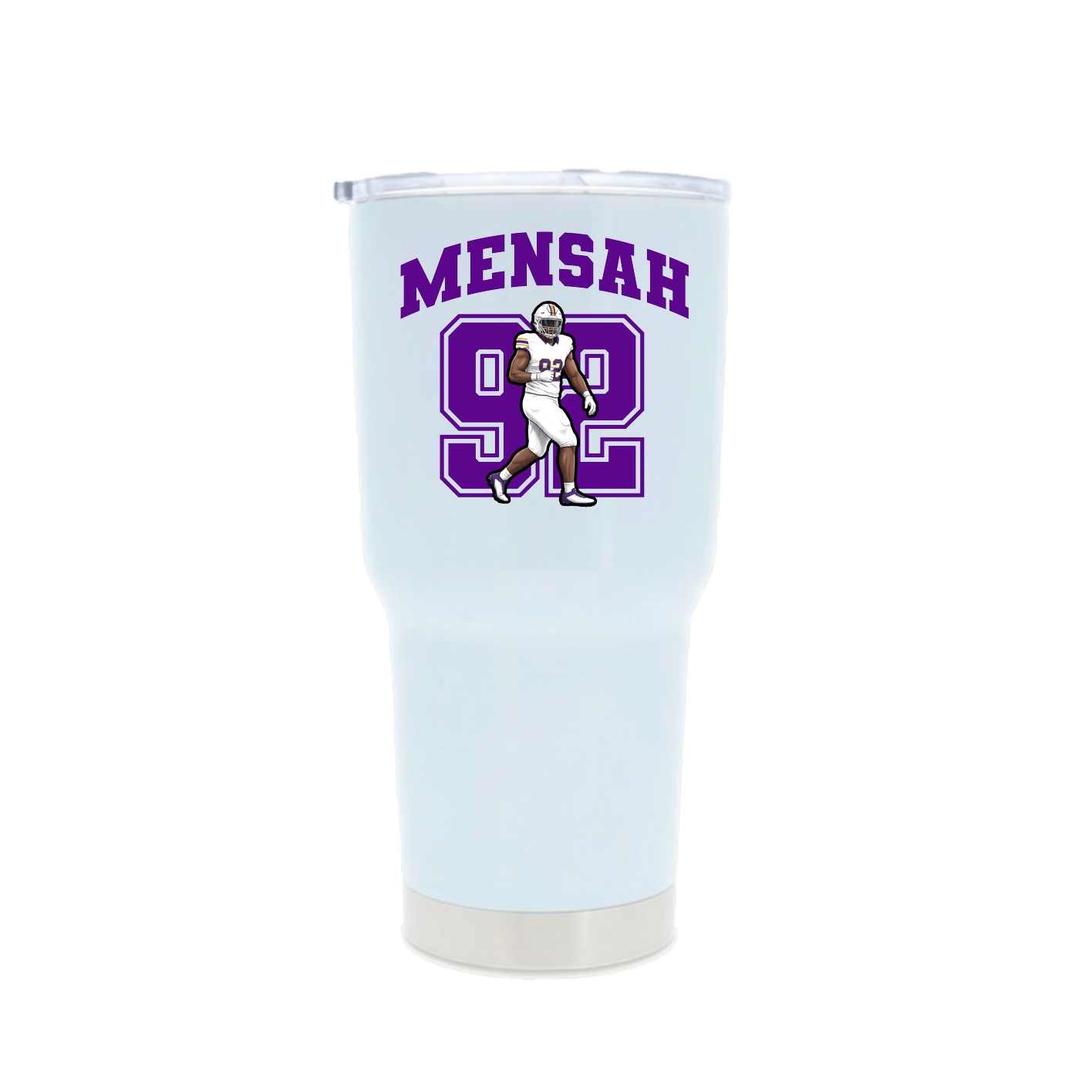 30oz Stainless Steel Tumbler — Number in White