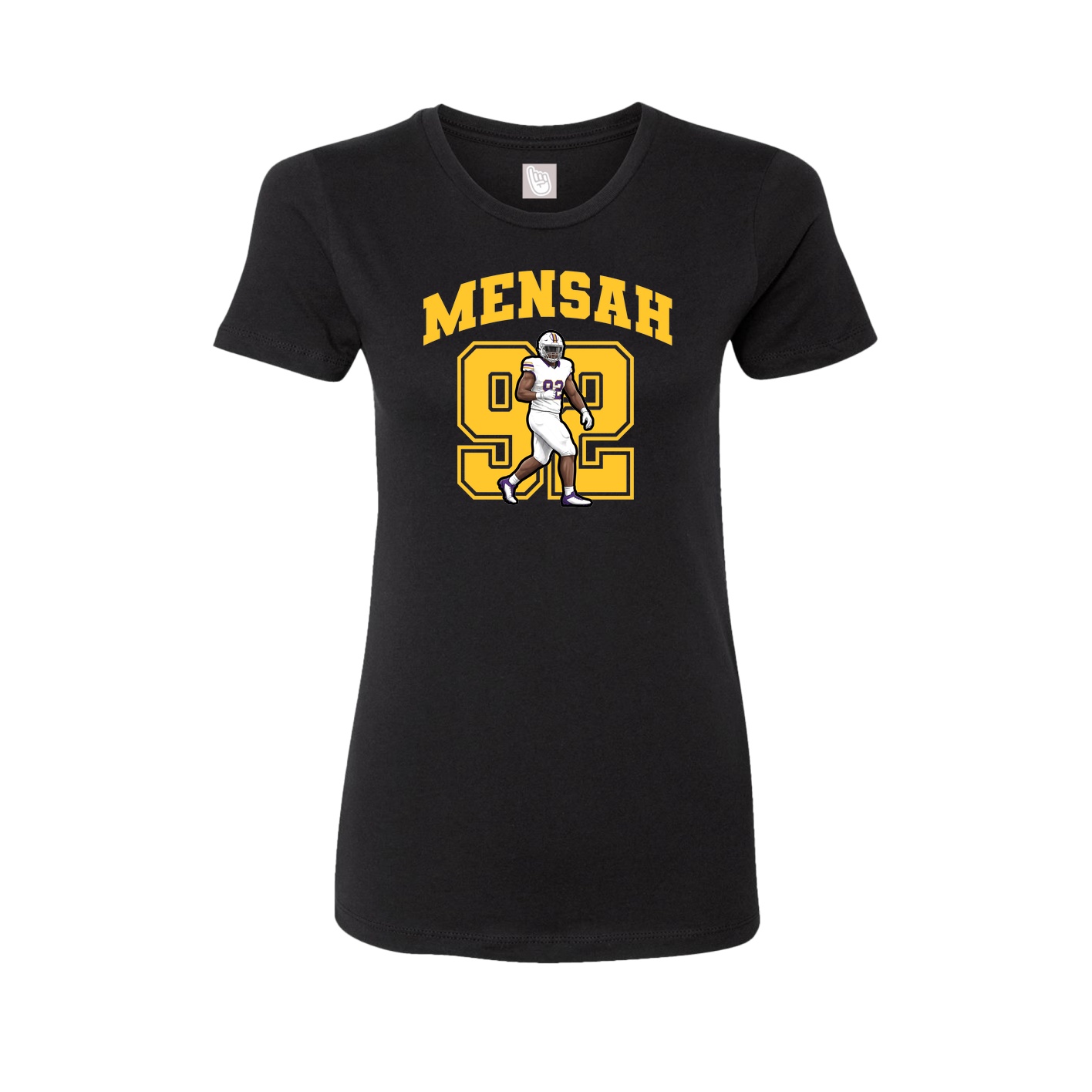 Fitted Women's Tee — Number in Black