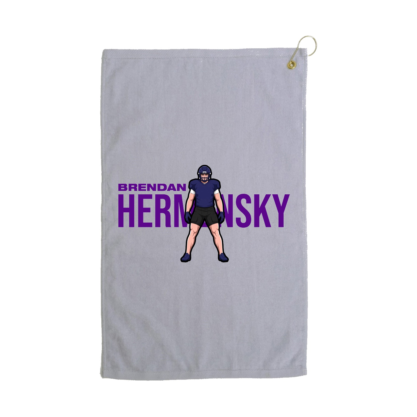 Golf Towel — Player Name in Grey