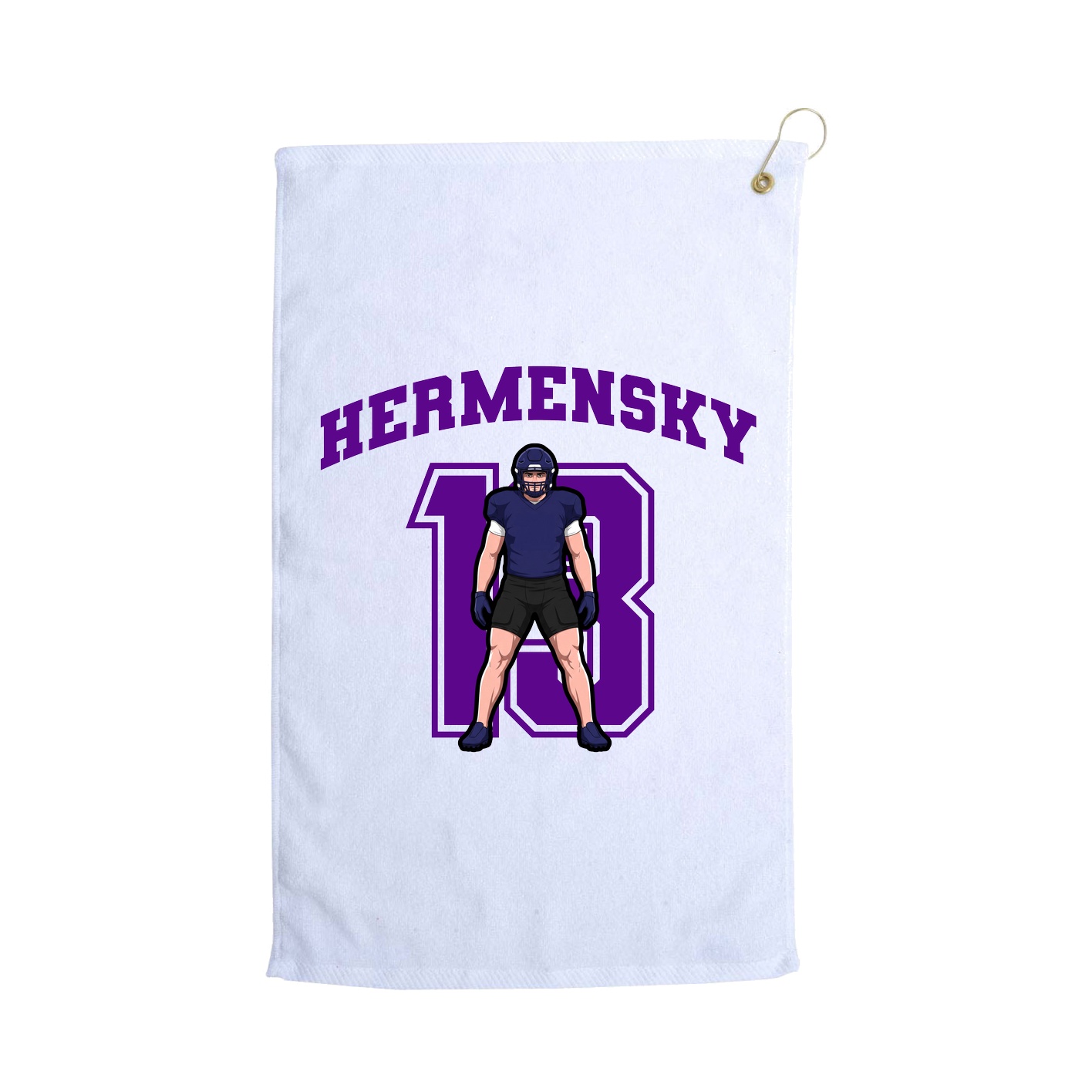 Golf Towel — Number in White