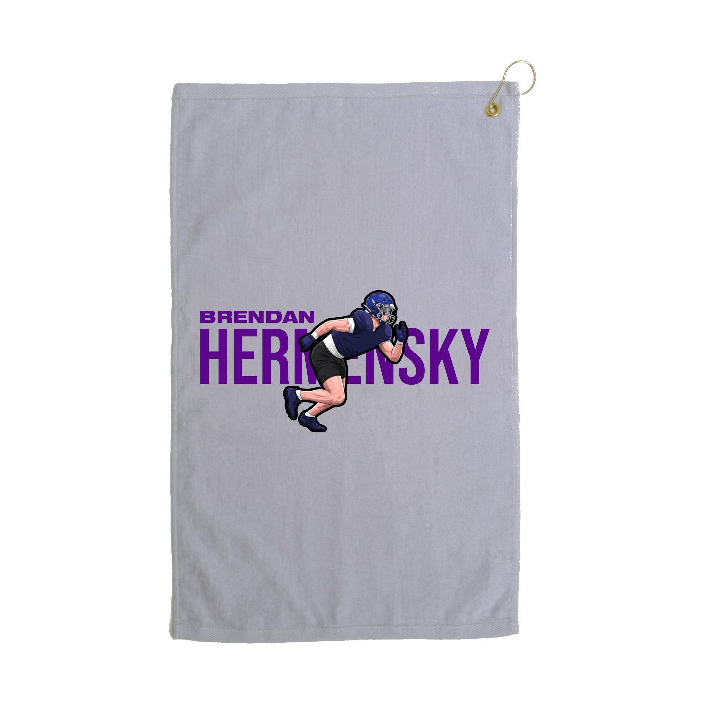 Golf Towel — Player Name in Grey