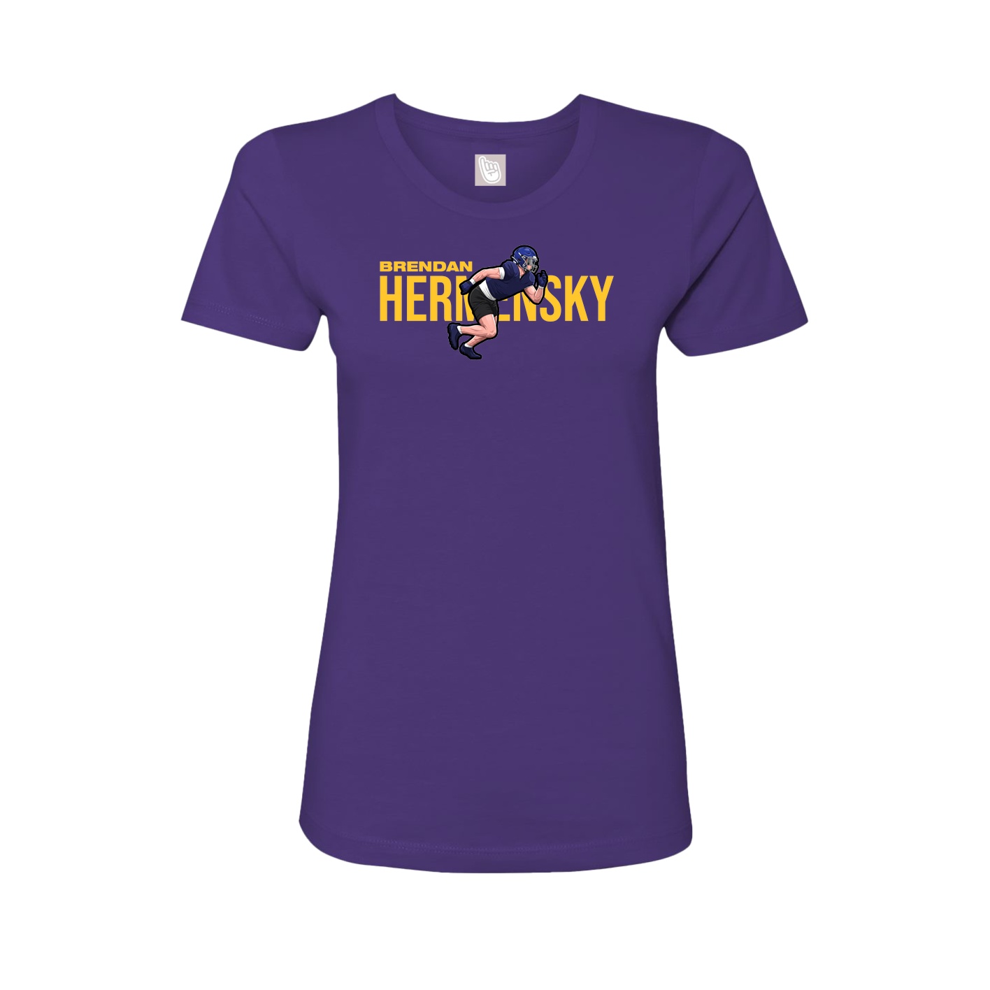 Fitted Women's Tee — Player Name in Purple