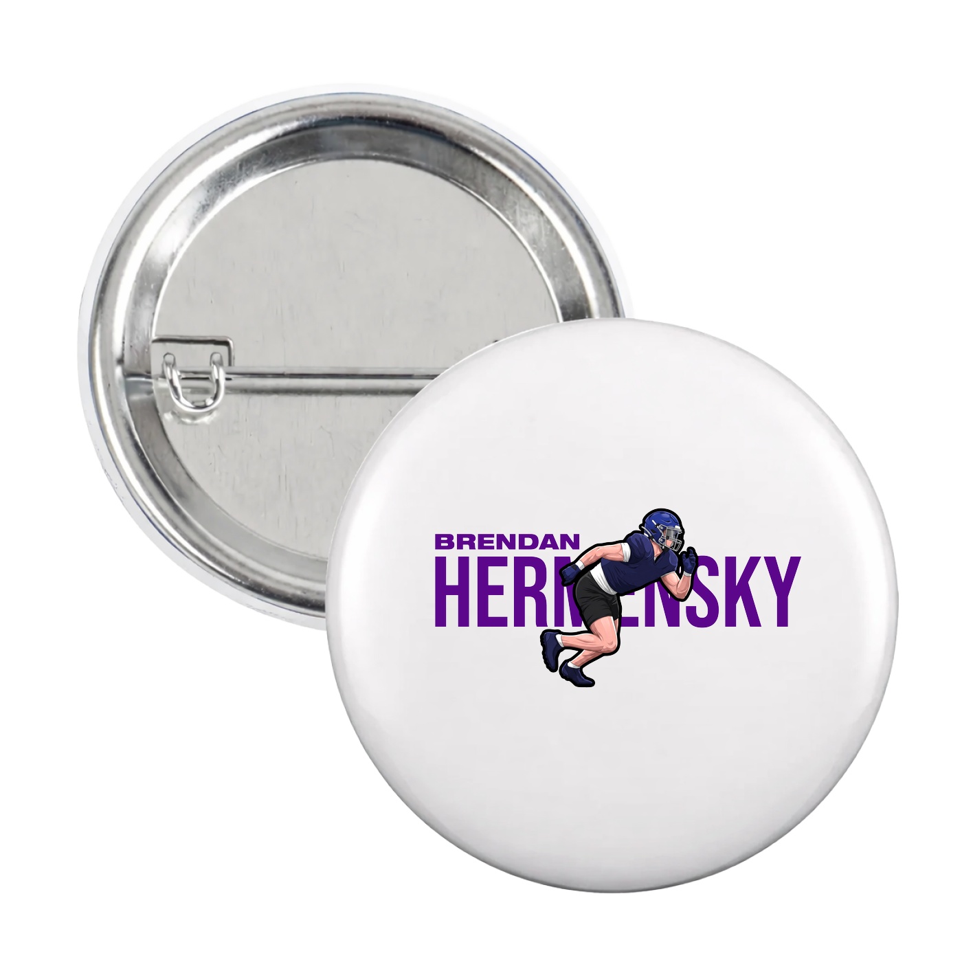 Game Day Button — Player Name in White