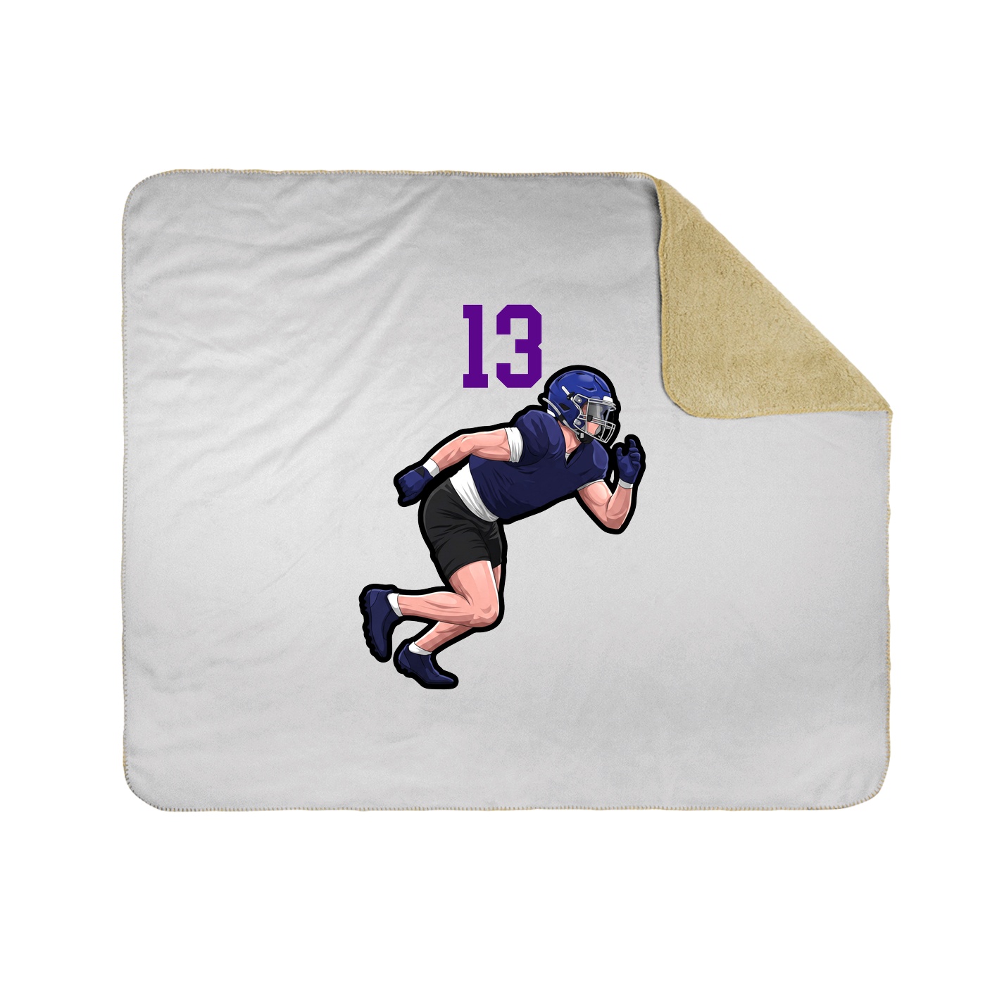 Throw Blanket — Number Top in White