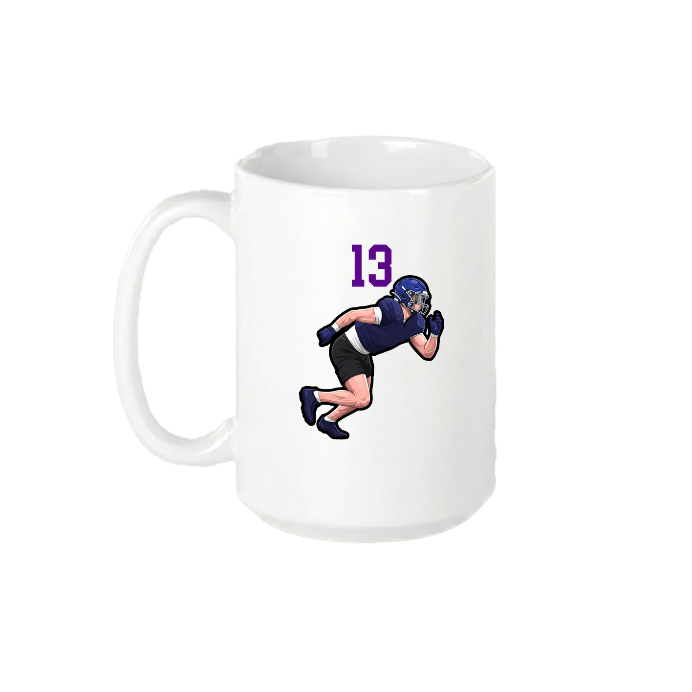 15oz Coffee Mug — Number Top in White