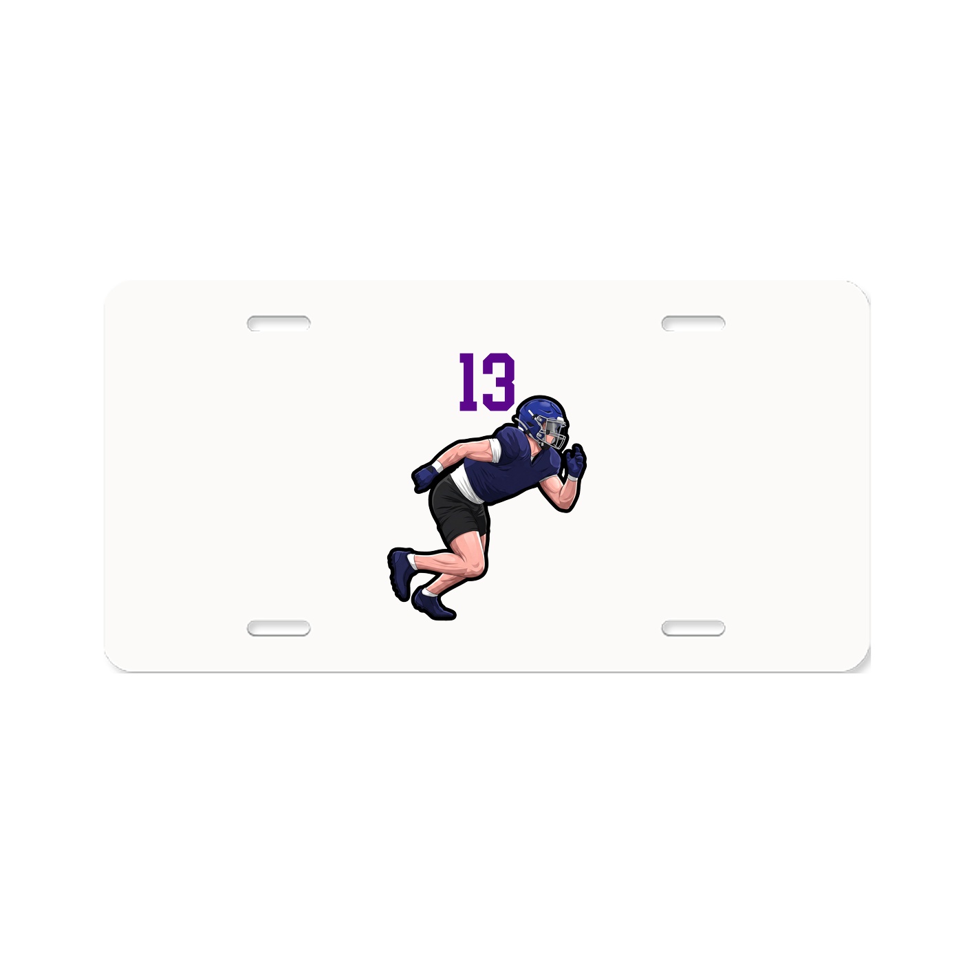 License Plate — Number Top in Classic