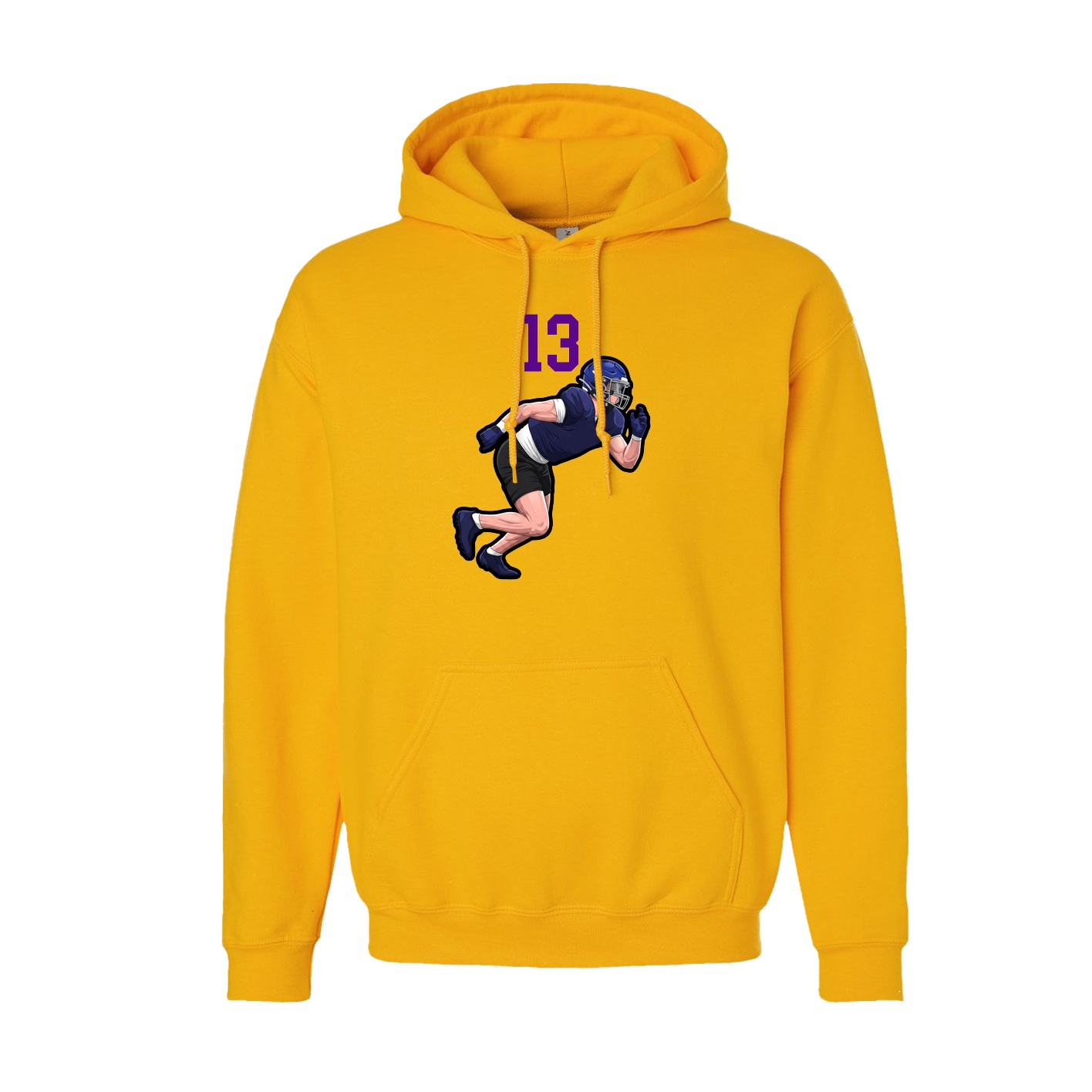 Hoodie — Number Top in Gold