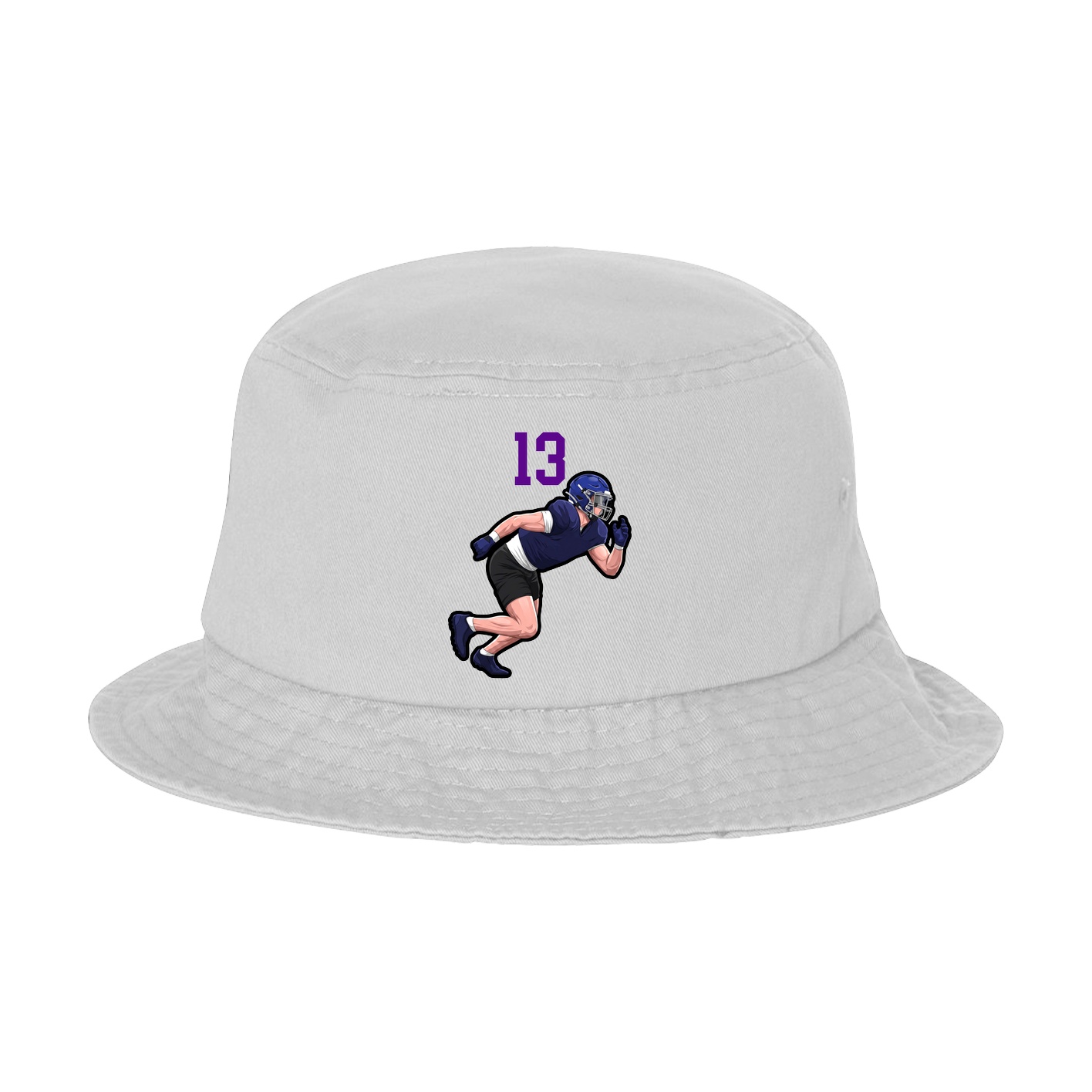 Bucket Cap — Number Top in White