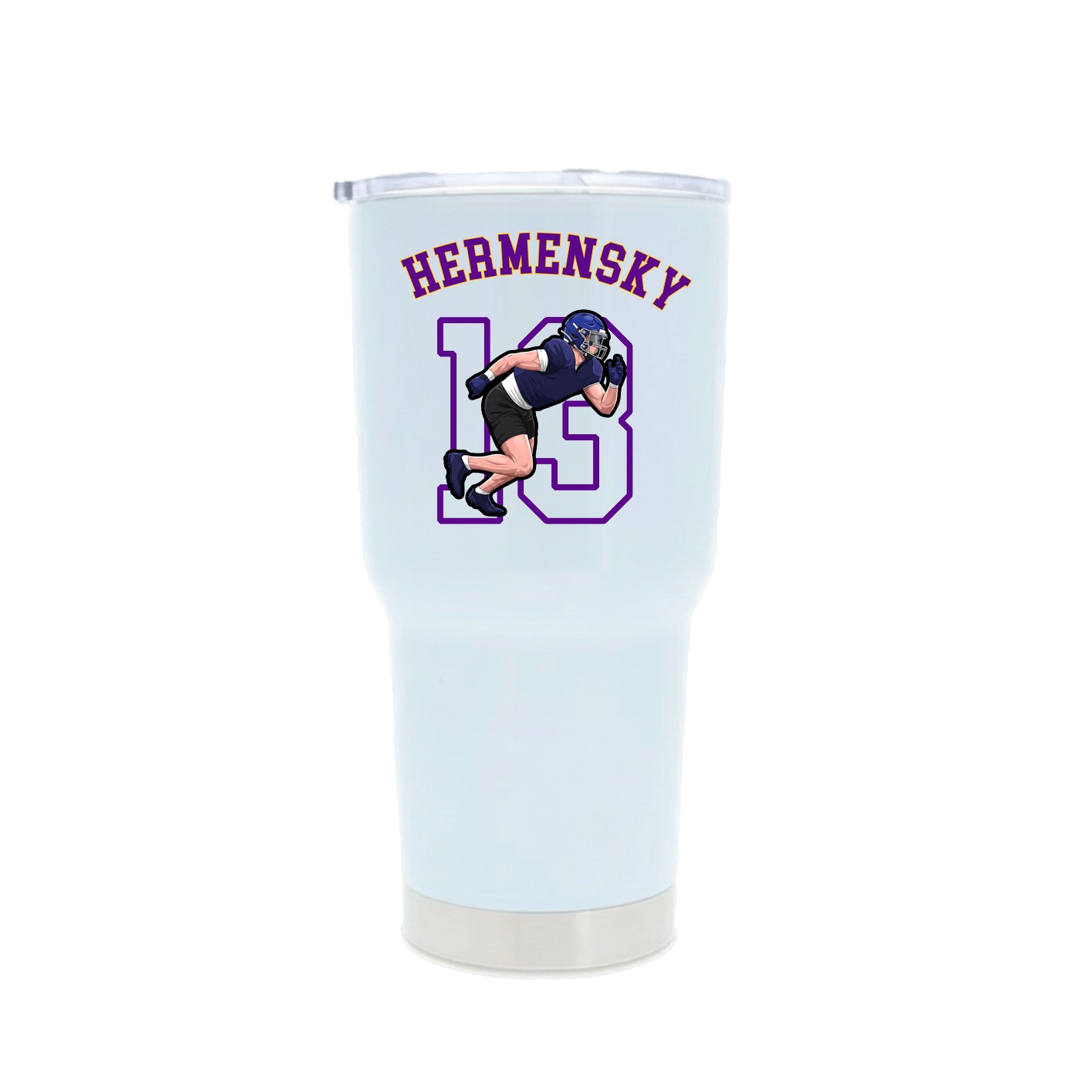 30oz Stainless Steel Tumbler — Shirsey Arch in White