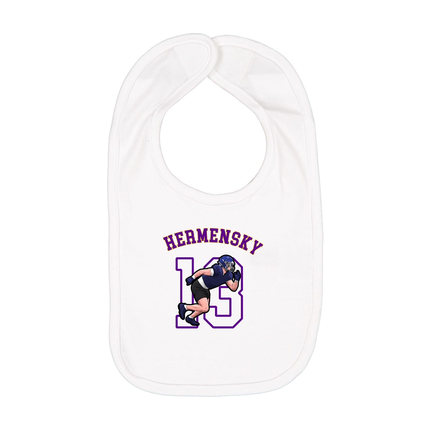Infant Bib — Shirsey Arch in White
