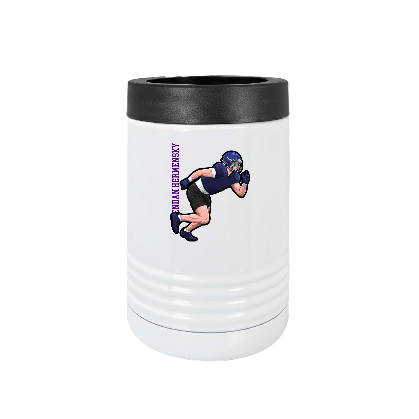 Beverage Holder — Name Vertical in White